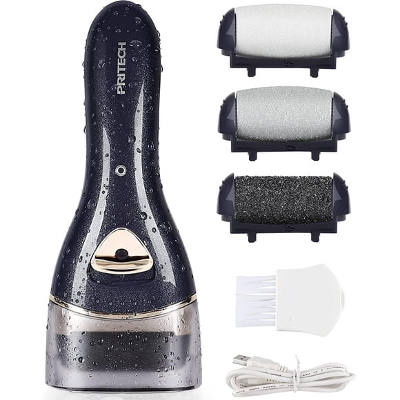 Eliminador eléctrico de callos para pies PRITECH recargable negro