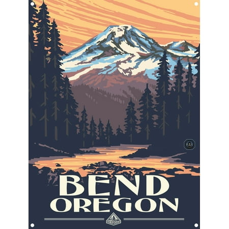 Bend Oregon Mountain Sunset Metal Art Print by Paul A. Lanquist (9
