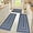 Blue, variant on Washable Kitchen Rugs Sets of 3, Non Slip Absorbent Kitchen Rugs and Mats, Farmhouse Stain Resistant Faux Jute Kitchen Mat Carpet Runner for Kitchen Floor, Laundry Room, Hallway, Black/Gold