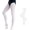 thumbnail image 1 of Coofit Girls Tights Solid Color Ballet Tights Dance Tights Footed Tights for Summer, 1 of 10