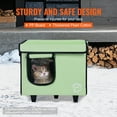 thumbnail image 5 of VEVOR Elevated Heated Cat House, Cuboid Kitty Shelter with Adjustable Temperature and Timer, 900D Oxford Cloth Foldable Cat Shelter with Heated Pad for Winter to Stay Warm and Cozy, Green (Small), 5 of 9