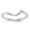 thumbnail image 1 of 14K White Gold Ring Band Wedding Only Polished Contour , Size 8, 1 of 7