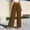 A300 Brown, variant on Linen Palazzo Pants for Women High Waisted V-Cross Trousers Loose Fit Wide Leg Slacks Soft Flowy Long Trousers Business Casual Wear