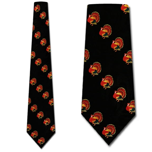 Thanksgiving Turkey Stripes Necktie Mens Tie by Ti