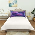 thumbnail image 4 of Satin Pillowcase Envelope Closure Pillow Cover Wrinkle-Resistant & Vibrant Print Purple Rose, 4 of 7