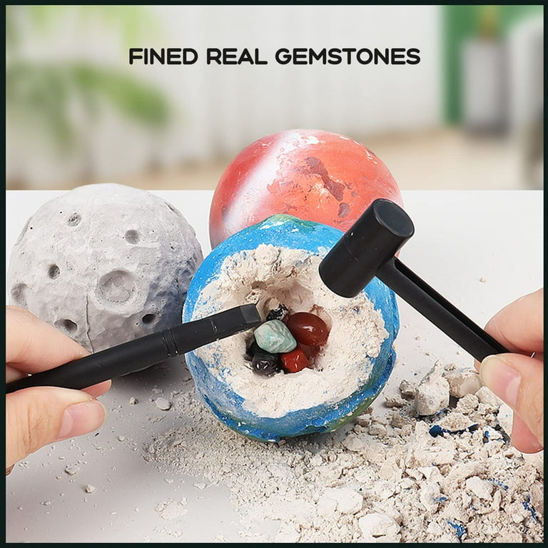 Kids Unique DIY Planet Gemstone Dig Mineral Gem Excavation Kit