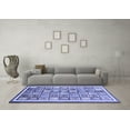 thumbnail image 3 of Ahgly Company Indoor Square Abstract Blue Modern Area Rugs, 4' Square, 3 of 4