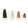 thumbnail image 2 of Main + Mesa Conical Stoneware Bud Vases in Crackle Glaze, Olive/Terracotta Tones, Set of 4, 2 of 10