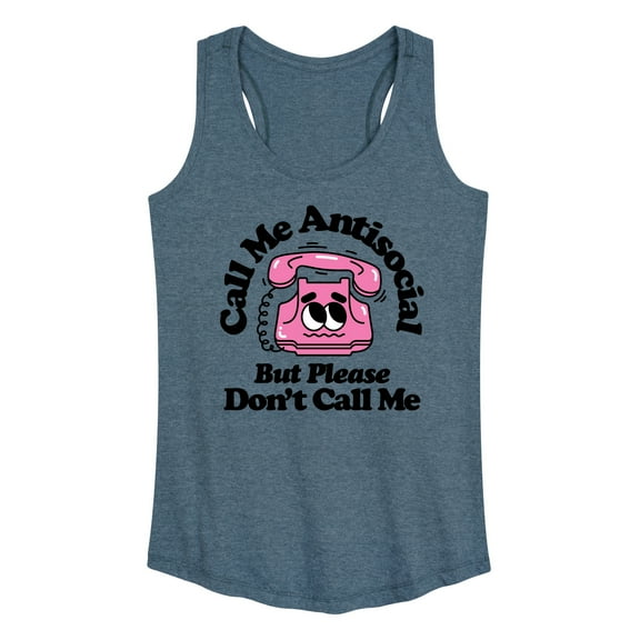 Instant Message - Call Me Antisocial - Women's Racerback Tank Top