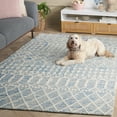 thumbnail image 3 of SAFAVIEH Blossom Aspen Geometric Wool Area Rug, Blue/Ivory, 6' x 6' Square, 3 of 11
