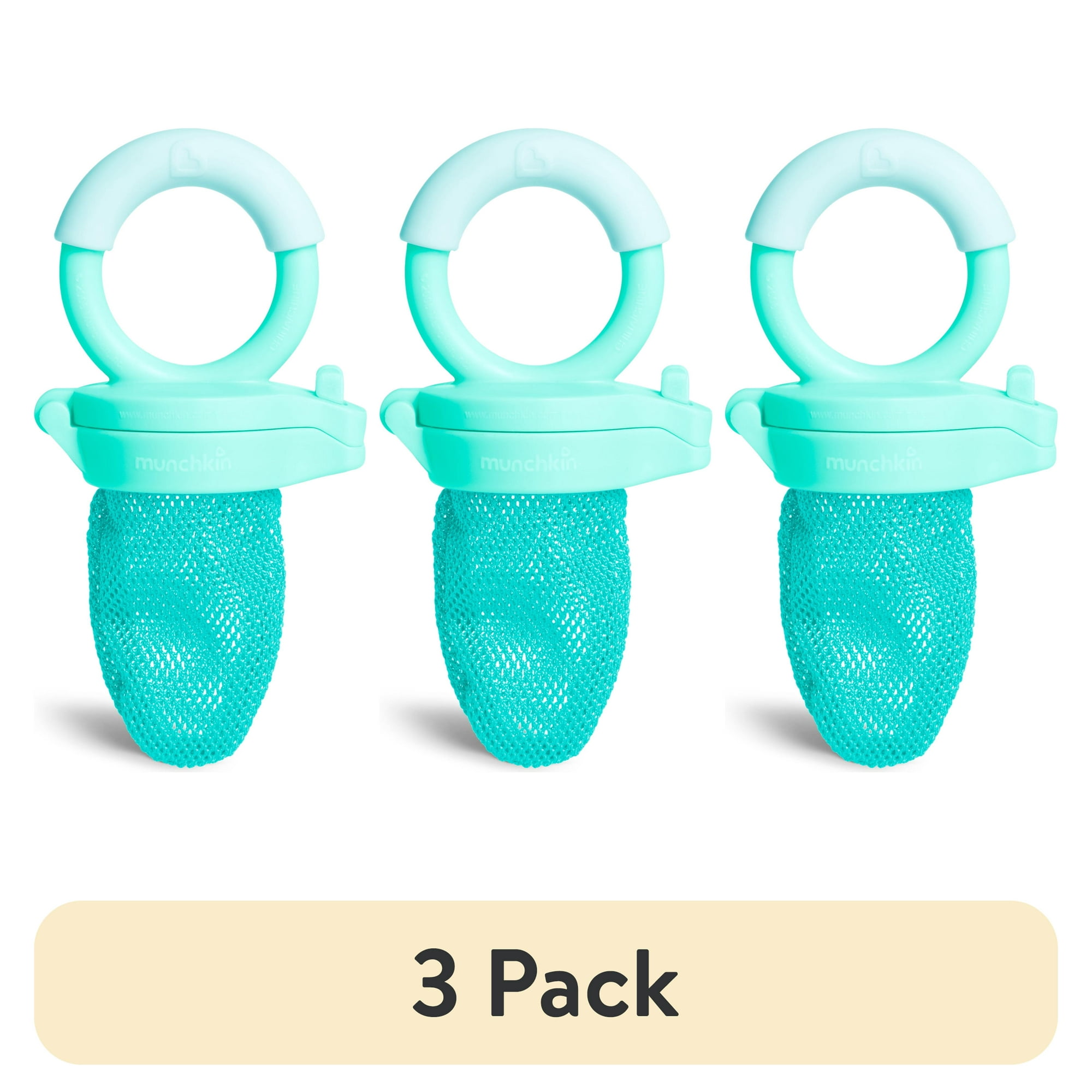 (3 pack) Munchkin Fresh Food Baby Feeder, Mint, Unisex, BPA-Free, 6+ Months