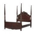 thumbnail image 6 of Park Queen Size Poster Bed with Shell Motifs and Burl Inlays- Brown Veneer, 6 of 6