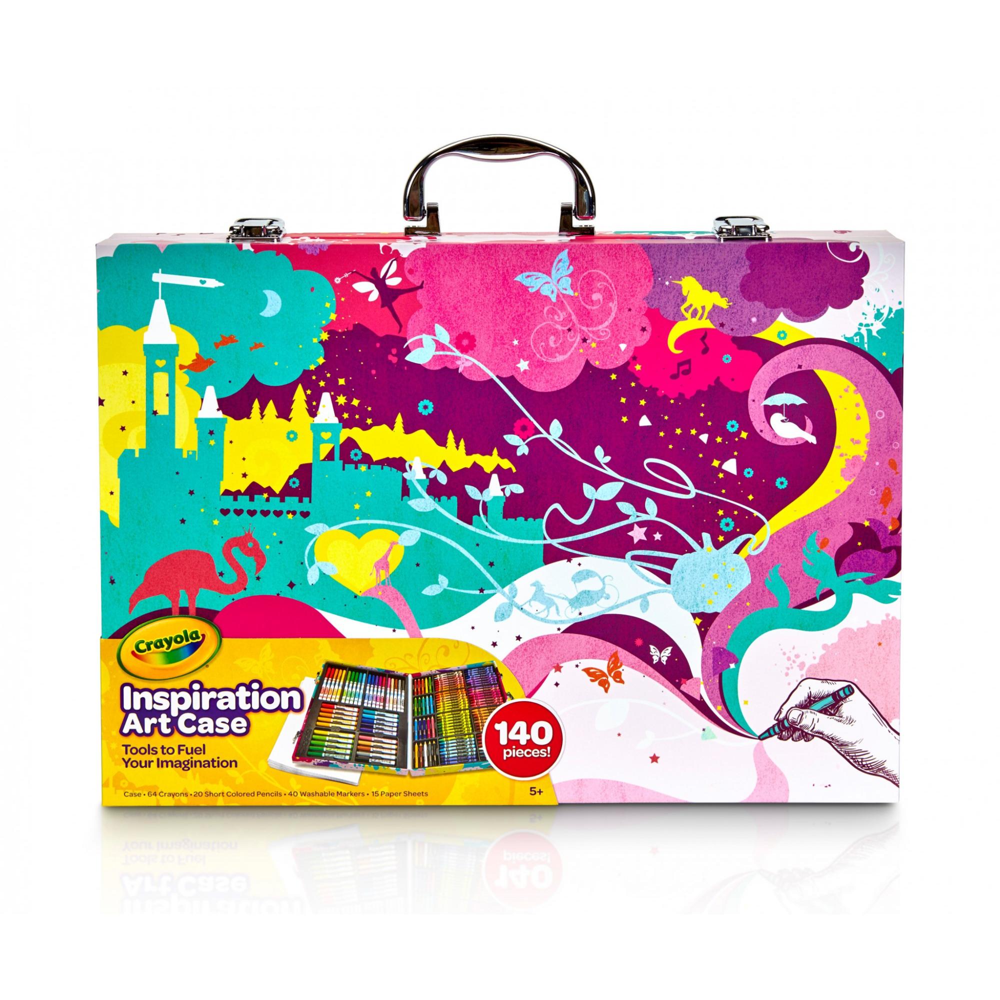 Crayola Inspiration Art Case, Pink, Art Supplies, Gift For Kids, 140 Pieces - image 2 of 11