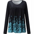 thumbnail image 4 of Pompotops Blouse Décontractée à Manches Longues Col Rond Imprimé Régulier pour Femmes, 4 of 5
