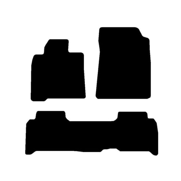 Auto Mats and Accessories 3 Piece Set Custom Carpeted Floor Mats Compatible with 2008-2012 Toyota Land Cruiser (Black) Made in the USA