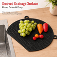 thumbnail image 4 of Food Grade TPU Double Sided Cutting Board, Scratch Resistant Non Slip Chopping Mat, Hanging Drip Dishwasher Safe Kitchen Prep Board for Meat, Vegetables, Fruits, 4 Soft Pastel Color Selections, 4 of 6