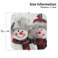 thumbnail image 3 of Balery 4 Pcs Christmas Snowman With Hatleather Coasters Set, Drink Table Cup Coasters For Living Room Kitchen Coffee Decor, 3 of 9