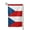 Square, variant on Czech Republic Garden Flag Double Sided Flags with Vivid Color for Yard Lawn Garden Decor 12.5 x18 Inch Fillet
