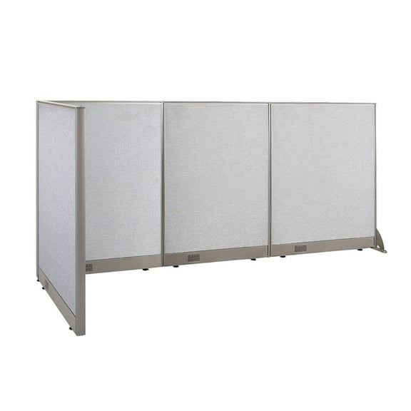 GOF L-shaped Freestanding Office Partition, Room Divider, Privacy Screen, Workstation Cubicle (36"D x 102"W x 48”H)