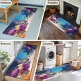 thumbnail image 6 of Ocean Yellow Fish Washable Runner Rugs 2'x6', Nautical Watercolor Sea Fish Coral Sunlight Low Pile Throw Entryway Rug Non-Slip Sturdy Edge Binding Carpet for Indoor Bedside Entrance Bedside, 6 of 9