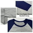 thumbnail image 7 of Men's Long Sleeve Crew Neck Baseball Shirt, Casual Dynamic Cotton Raglan T Shirts, Royal Blue/White L, 1 Count, 1 Pack, 7 of 7