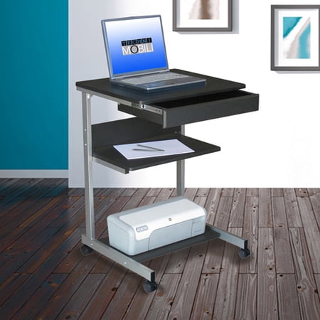 Techni Mobili Rolling Laptop Desk with Storage, Graphite Walmart.com Techni Mobili Rolling Laptop Desk with Storage, Graphite Walmart.com