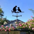 thumbnail image 5 of Man and Dog Horse Black Stainless Steel Weathervane Outdoor European-Style Iron Roof Garden Outdoor Yard Decoration ,, 5 of 8