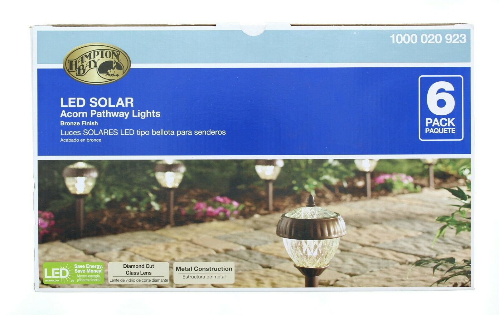 Hampton Bay Solar Lights Light Led Solar Acorn Pathway Bronze Finish