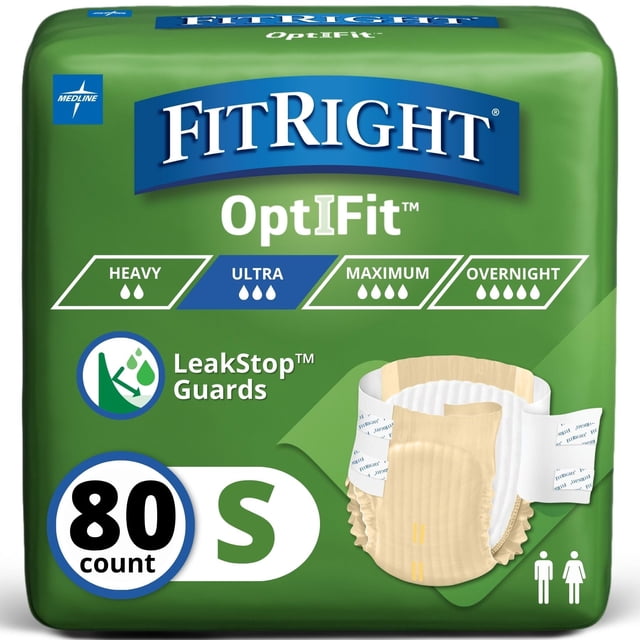 Pañales para adultos FitRight Ultra Heavy Absorbency S 20-32 pulgadas 80C