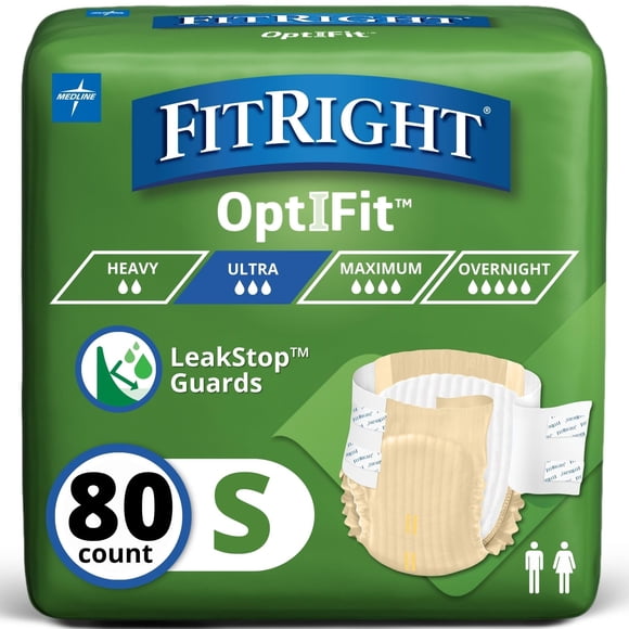 Pañales para adultos FitRight Ultra Heavy Absorbency S 20-32 pulgadas 80C