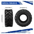thumbnail image 6 of 2Pcs 15x6.00-6 Tires for Lawn Mowers Ridings Garden Tractors Golf Cart 4PR for Golf Cart Garden Tractors Excavators Riding Mower, 6 of 9