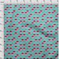 thumbnail image 4 of oneOone Viscose Chiffon Turquoise Blue Fabric Asian Block Craft Projects Decor Fabric Printed By The Yard 42 Inch Wide, 4 of 4