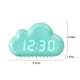 thumbnail image 3 of Reloj despertador creativo, cuatro nubes, reloj de mesa LED controlado por voz, snooze junto a la cama, reloj de mesa de luz nocturna de calendario para estudiantes, negro azulado, 3 of 7