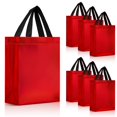 thumbnail image 1 of Bolsas de regalo Nush Nush de color rojo brillante, juego de 30 unidades, tamaño mediano, 1 of 6