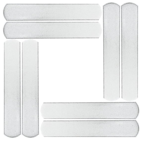Worgeous 8Pcs Silver Weighted Steel Plates for Exercise Fitness Equipment Ideal for Home Workouts and Jogging