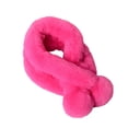 thumbnail image 2 of Duoif Faux Fur Scarf, Winter Fashion Faux Scarf Female Outdoor Warm Imitation Two Tube Plush Scarf for Women Hot Pink, 2 of 3