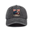 thumbnail image 1 of Visor Style Washed Soft Top Baseball Cap with Letter Print for Everyday Wear and Outdoor Sun Designed for All Seasons, 1 of 2