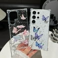 thumbnail image 3 of for Samsung Galaxy A16 Glitter Case, Girly Woman Cute Butterfly Pattern Shockproof Protective Soft Flexible TPU Shiny Stars Sparkle Anti-Scratch Bling Phone Cover for A16 5G, Purple Butterfly, 3 of 7