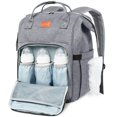 thumbnail image 1 of Mochila pañalera grande impermeable gris KeaBabies, 1 of 9