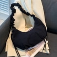 thumbnail image 3 of Bolso bandolera para mujer Correa de hombro ajustable Bolsos de mano fruncidos Monedero de moda retro, 3 of 9
