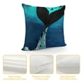 thumbnail image 4 of Orinice Mermaid Tail Cat Space Art Graphic Decorative Throw Pillow Cover for Home Couch Living Room Bed Sofa - High-Quality 1PC 18x18in, 4 of 5