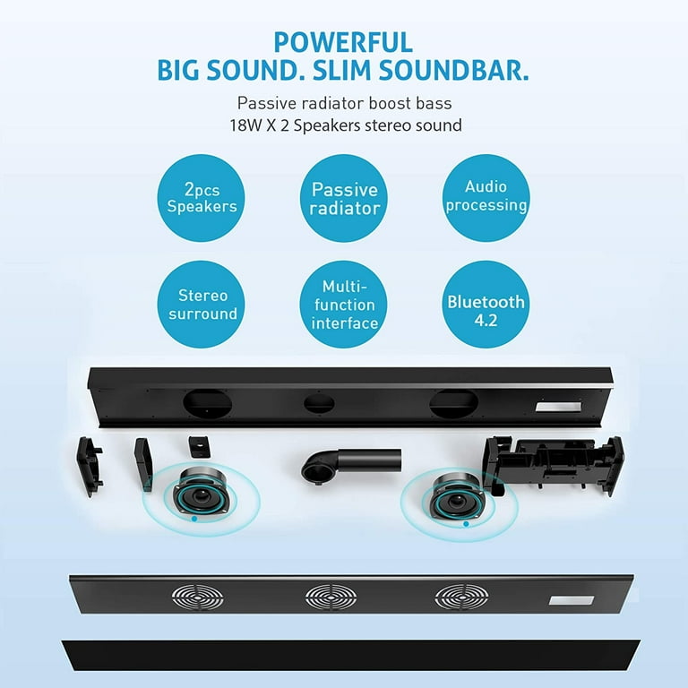 KY3000B Sound Bar Bluetooth Surround Sound System for TV, Soundbar