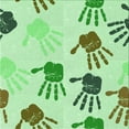thumbnail image 1 of Ahgly Company Machine Washable Indoor Square Transitional Green Area Rugs, 4' Square, 1 of 7