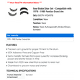thumbnail image 2 of Rear Brake Shoe Set - Compatible with 1978 - 1980 Pontiac Grand Am 1979, 2 of 2