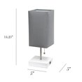 thumbnail image 3 of Simple Designs LC2004-GOW-2PK Ensemble de Lampes Blanc/gris, 3 of 6