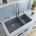 thumbnail image 6 of ALFI brand AB3319UM-T Titanium 34" Double Bowl Undermount Granite Composite Kitchen Sink, 6 of 11