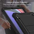 thumbnail image 5 of ELEHOLD Rugged Case for Samsung Galaxy Tab S9 (2023) Three-Layer Hybrid Muti-Functional Case with Built-in Kickstand Pencil Holder Full Protective Shockproof Case for Samsung Tab S9 11.0", Black, 5 of 7