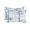 SteelBlue, variant on Waterproof Outdoor Throw Pillows with Inserts 12"x20" Set of 2, Blue Ombre Leaves Soft Decorative Pillowcases for Couch Bedroom, Gray Branches Forest Pillow Covers for Sofa Living Room