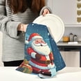 thumbnail image 6 of Dreamtimes Christmas Santa Claus Kitchen Towel, Dish Towels Quick Drying Tea Towels Absorbent Hand Towels for Kitchen Sink Dinner Table 28 x 18 Inches, Set of 4, 6 of 7