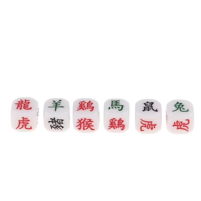 de Dados de 6 Piezas de 20 Mm para Accesorios de Entretenimiento de Adivinación de s Del o Chino